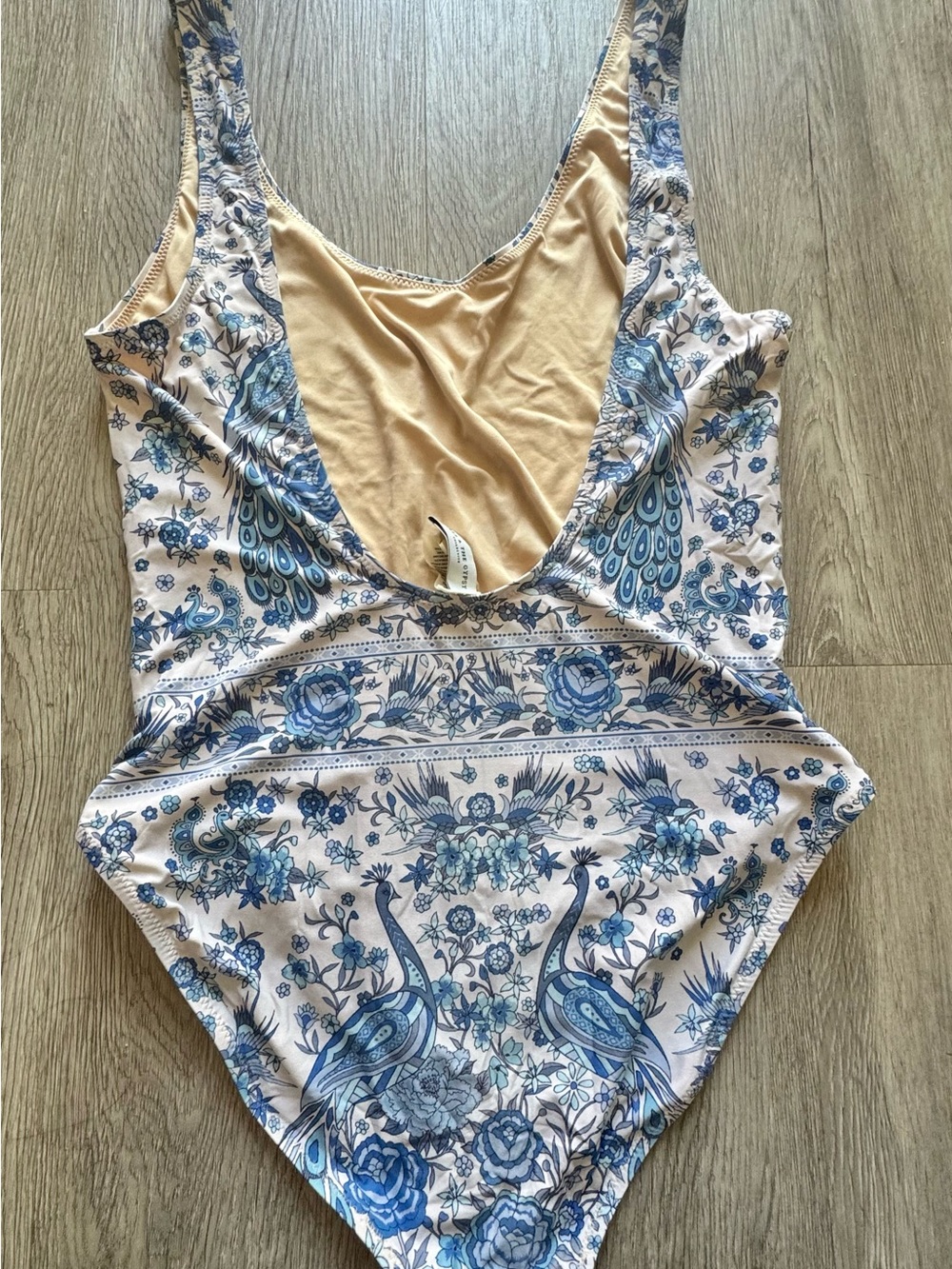 Spell & Gypsy One-Piece Swimsuit in Cream and Blue Floral - Picture 4 of 6